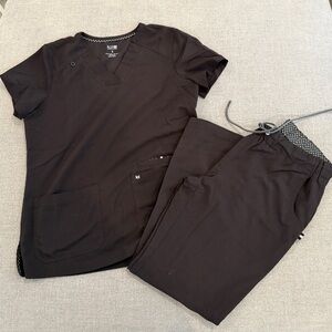 Koi Next Gen Black Scrub Top